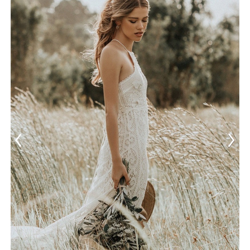 Casablanca Lace Halter Gown